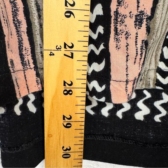 Morton Myles For The Warrens Black White Pink Abstract Print Blouse Womens M - Picture 4 of 9